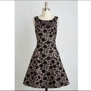 ModCloth Black Sorrento Sparkle Dress With Pockets
